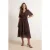 TRENDYOLMİLLA Dames Bruin Effen Midi Kort Skater Jurken