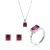 Orphelia ‘Enora’ Dames 925 Sterling Zilver Set: Hanger + Oorbellen + Ring – Zilver SET-7425/RU