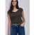 Street One Dames Shirt zonder mouwen met diamanten halslijn in Bruin