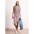 Street One Dames Knielange jersey jurk met strepen in Roze