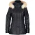 Dames gewatteerde leren parka met capuchon-Northampton