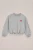 WE Fashion – Meisjes oversized sweater met embroidery – Oversized – Lichtgrijs gemeleerd – Katoen –