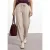 Street One Dames High Waist broek met wijde pijpen in Loose Fit in Beige