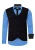 Shirt with vest and tie set of 3