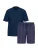 Ammann Pyjama kort ‘Night & Home Cotton’  donkerblauw
