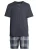 SCHIESSER Pyjama kort ‘Night & Home’  donkerblauw