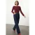TRENDYOLMİLLA Dames Bordeaux Effen Lang Getailleerd Blouses