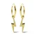 KARMA Jewelry gold plated oorbellen Long Lightning
