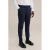 WE Fashion geruite slim fit pantalon met wol heavy blue