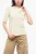 T-shirt met ronde hals en stikseldetails in beige