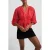 French Connection Cora Pleated Smock Top Red