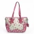 Laura Vita Aloe-02 Dames Schoudertas met Roze Bloemenprint en Verstelbare Bandjes
