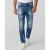 True Rise Jeans slim fit met gaten spijkerbroek volwassenen