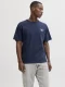 Jack & Jones Jjedover Graphic Tee Ss Crew Neck Sn 12288005 Print T-shirts 5034517 Navy Blazer 01
