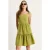 Vierkante Halslijn A-Form Midi Dress met Binddetails