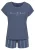 VIVANCE Pyjama  blauw / wit