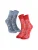 Crea Socks Sokken  lichtblauw / rood / zwart / wit