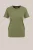 WE Fashion – Dames basic T-shirt – Regular fit – Olijfgroen – Biologisch katoen –