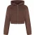 Malelions Women Cropped Emblem Zip Hoodie | Chocolate