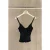 Aansluitende Geribbelde V-Hals Camisole Top