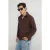 TRENDYOL MAN Heren Bruin Effen Lang Regular fit Overhemden