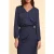 ICode Navy Blouse With Micro Leopard Print