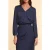 ICode Navy Blouse With Micro Leopard Print