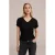 WE Fashion top met visgraat zwart