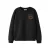 NAME IT KIDS rechtvallende sweater met print – zwart