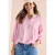 Cecil Dames 3/4-mouwen blouse met gespleten hals in Roze