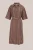 WE Fashion – Dames midi gestreepte jurk – Regular fit – Bruin –