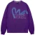 Money Heren Stencil Crew Hals Sweatshirt (Paars)
