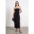 Strapless Bodycon Maxi Jurk Met Split
