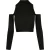Urban Classics Dames ribgebreide schouderuitsnijdingen top met lange mouwen