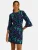 love & roses Jurk  blauw / donkerlila / pink / zwart