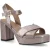 Hush Puppies Ophelia Leren Hak Suède Dames Peperkoek Slim Fit Sandalen