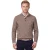 Fynch Hatton Buttoned Troyer trui bruin gemeleerd