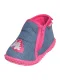 PLAYSHOES Huisschoenen ‘Einhorn’  blauw denim / donkerroze
