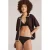 WE Fashion bikinibroekje met textuur donkerbruin