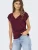 Only Onlfree Life S/s Mod.v-neck Top Jrs Noos T-shirt Korte Mouw Tawny Port