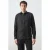 Mango Man regular casual overhemd met linnen zwart
