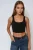 Aansluitende Cropped Tanktop met Ronde Hals