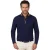 Scotland Blue donkerblauw effen normale fit katoen