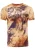 Rusty Neal Shirt  lichtbruin / violetblauw / wit