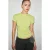 Slim fit cropped T-shirt met ronde hals