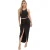 I Saw It First Dames/Dames Maxi Rok met Gedraaide Knoop Voorkant (Zwart)