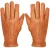 Heren leren bruine thermische handschoenen