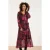Smashed Lemon 24522 fuchsiapaarse hartjesprint maxi jurk |