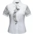 Witte blouse met korte mouwen en stippenplooidetail