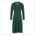 Knie lang Empire Line Knit Style Dress Green